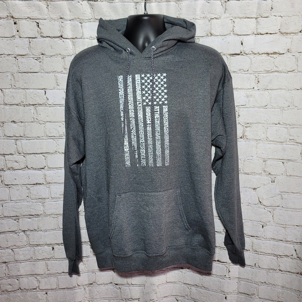 Hanes Mens Sweatshirt Size Large Ecosmart Hoodie Pullover Drawstring Pockets
